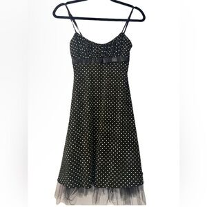 Rampage Polka Dot with Tulle on the Bottom Spaghetti Straps Size S